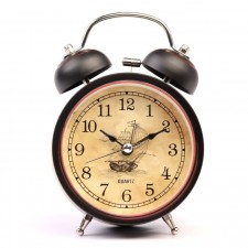 Будильник "Корабль", плавный ход, d-7.5 см, 13 х 9 см