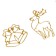 Set for experiments, decorations made of epoxy resin, "deer and bells"