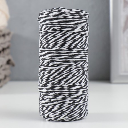 Yarn 100% cellulose "Softino Raffia Color Melange" Washing, Black 100m ± 2m 87 GR