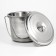 A bucket with a lid, 7 l, a measured scale, stainless steel