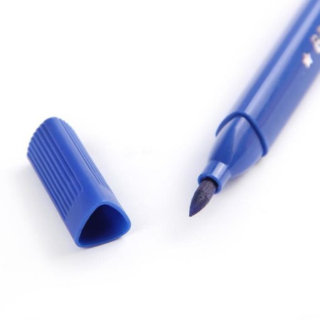 Flomasters 12 colors in a plastic penalty, triangular, thick, ventilated cap-3
