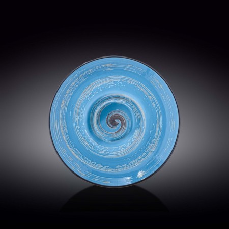 Deep plate Wilmax England Spiral, D = 24 cm, 200 ml, blue color