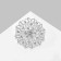 Assortment brooch openwork, mix shape, white color in silver