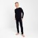 Thermal underwear for a boy (longshit, leggings) is black color, height 110