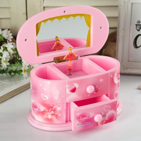 Musical box with drawers "Maiden" 20x10x10.5 cm-1