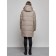 Coat insulated winter female, size 54, beige color