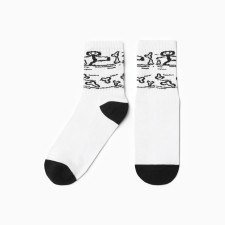 Male socks, white color, size 27