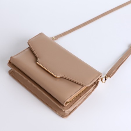 Women's bag with lightning, beige color-6