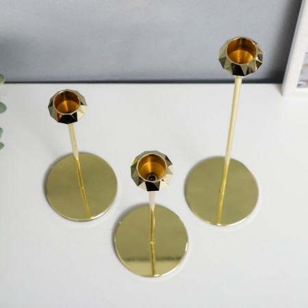 Climber Metal "Milan. City" set 3 pcs gold height 22; 26.5; 32 cm 32x8x8 cm-2