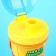 Children's bottle "Mi-Mi-Mim", 400 ml., With a loop, yellow color