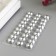 Decorative stickers "Pearls" 1 cm, 27 pcs, silver