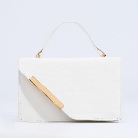 Bag Messenger with lightning, white color