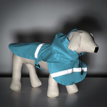 Dog raincoat, size XS (DS 15-20, OG 17-22, Osh 13-17 cm), blue-10
