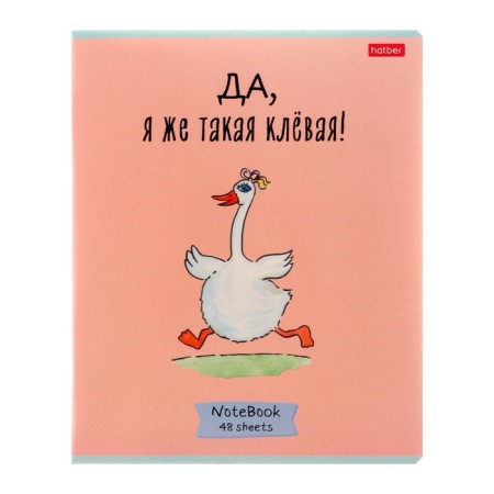 Notebook of 48 sheets in the cage "Goose-Sweat I No. 1", cover coated cardboard, rounded corners, 5V, mix-1
