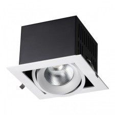Lamp built -in cardan novotech. Gesso, 24W, LED, 133x170x170 mm, white color, black