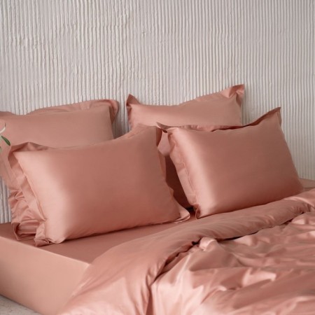 KIA pillowcase set, size 50x70 cm, beige pink color, 2 pcs