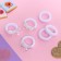 Hair gum "Tenderness" (set 6 pcs) butterfly, 2 cm, white