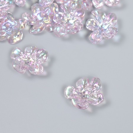 Busina Plastic for creativity "Flower. Stone ice" transparent-lilac 0.6x2.1x2.5 cm