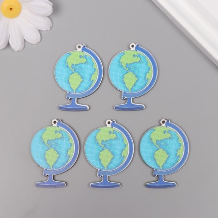 Decor for creativity tree "Globe" set of 5 pcs 4.5x3.3x0.3 cm-2