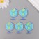 Decor for creativity tree "Globe" set of 5 pcs 4.5x3.3x0.3 cm