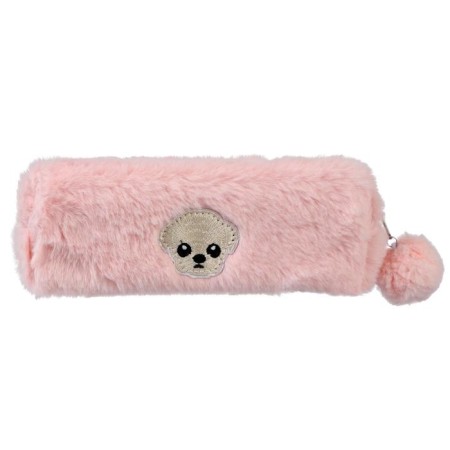 School Penal on the zipper "Muzzle", (with a bomb, fur), mix-5