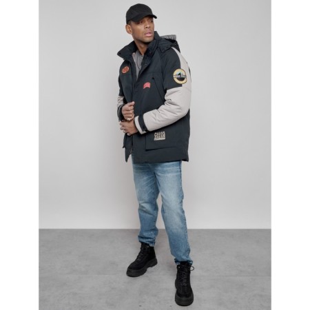 Male Winter jacket, size 50, dark blue color-17