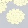 The workpiece of Foamiran "Flower Curly" 10x9.5 cm set 5 pcs. Ribbed pale yellow
