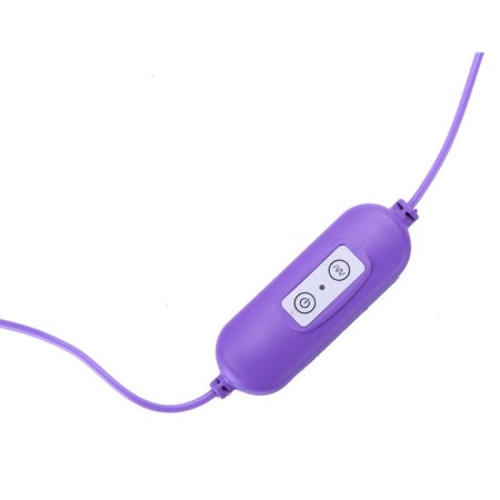 Vibroyatsa Oka-Khpoki, 2 pcs, 12 modes, PU, ​​ZU USB, 2.5 x 5.5 cm, purple-3