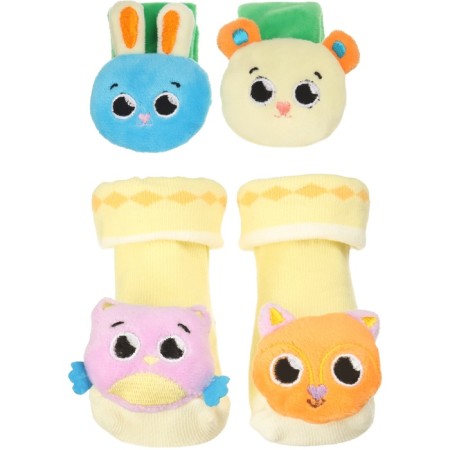 Gift set "rattles on pens and legs: animals", 4 pcs, crush me-1