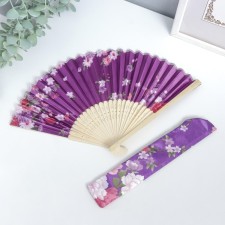 Fan bamboo, textiles h = 21 cm 