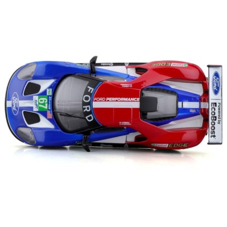 Racing machine BBURAGO 2017 Ford GT, DIE-CAST, 1:32, red-blue color-7