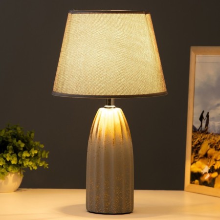 Table lamp "Conkombr" 1HE14 gray 22.5x22.5x39 cm Risalux-1