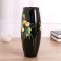 Vase rose with painting on painted glass, D-7; 10x23 cm