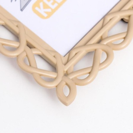 Photo frame 10x15 cm plastic L-7 beige (plastic screen)-1