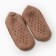 Women's socks shortened with fur with non-slip soles, brown color, size36-40