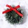 Decor "New Year's Wreath with a bow", a set of 3 pcs., Size 1 pc. -3 cm, the color is light green