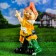 Garden figure "Dwarf with a frog" 20x27x50 cm