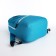 A backpack with a zipper, external pocket, blue color