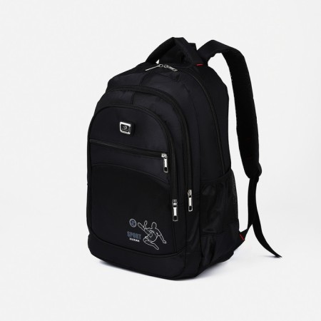 Youth backpack from lightning textiles, 5 pockets, black color