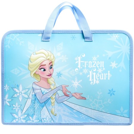 Plastic folder with A4 handles, on a zipper, 80x330x240 mm, cold heart-5