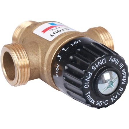 Mixing valve Stout SVM-0120-164320, 3/4 ", external thread, 20-43 ° C, KV 1.6-2