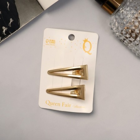 Liberty hair clip (set 2 pcs) corner, 5 cm, gold-2