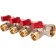 Collector Stout SMB 6210 341204, 1/2 ", 4 exits, with ball valves 3/4", red handles