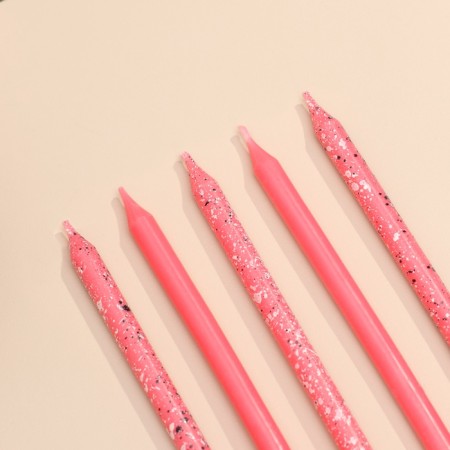 Candles for the Cake "Brilliant Party", 10 pcs, pink-2