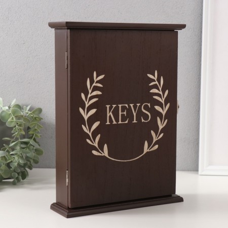 Keywood tree 6 hooks "Vegetable wreath" Coffee 6x22x30 cm-1