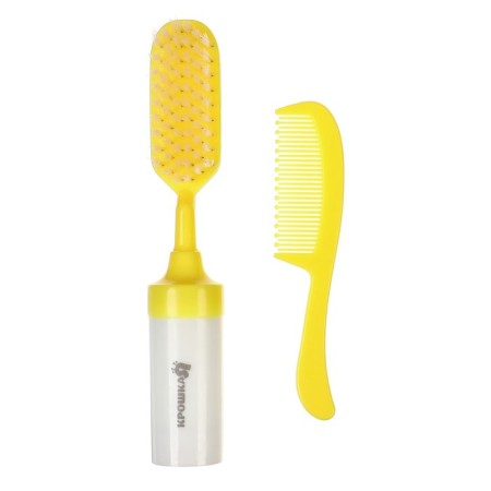 A set of combs with a rattle "Baby", 2 pcs., Yellow color, Mix drawing-4