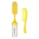 A set of combs with a rattle "Baby", 2 pcs., Yellow color, Mix drawing