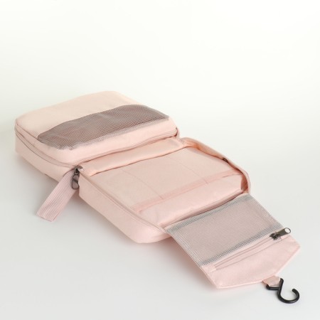 Cosmetic bag on lightning, pink color-2