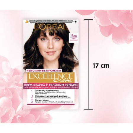 Hair Cream L’Oreal Excellence Creme, tone 300 dark brown-4