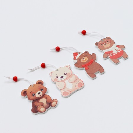 Set of suspensions in wooden gift packaging 12 pcs.13x13x2 cm-4